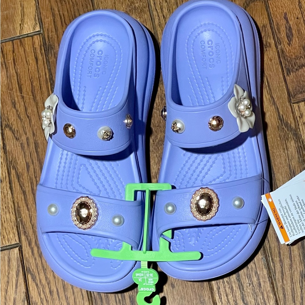 Classic Crush Style Crocs - Platform Slides/Sanda… - image 4